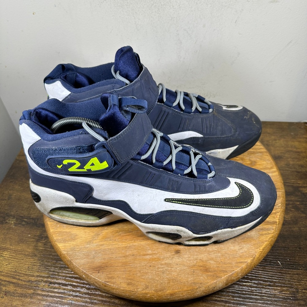 Nike Air Griffey Max 1 Navy Blue White Neon Green Mens Size 14 354912-102